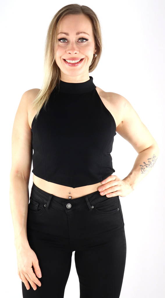 JDY Top short, black - Women's tank tops - 132428 - 1