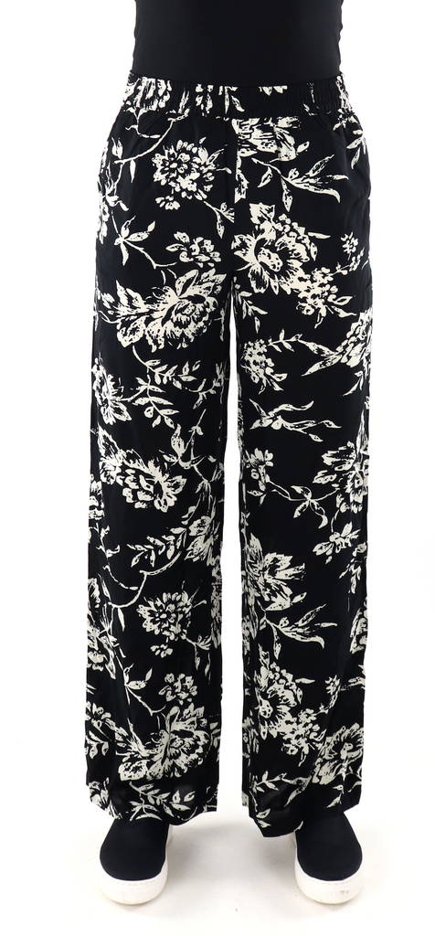 JDY women's wide leg pants Star Bora black/white - Women's trousers - 135748 - 1