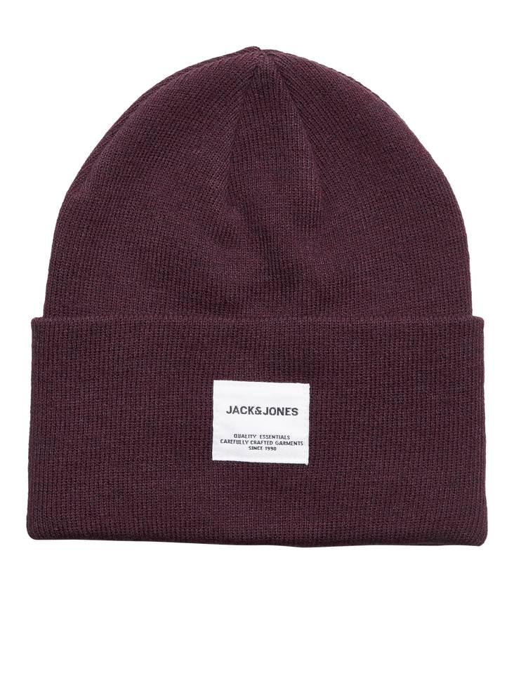 Jack & Jones Men's Beanie Clong catawba grape, burgundy - Men's gloves, scarfs and caps - 129478 - 1