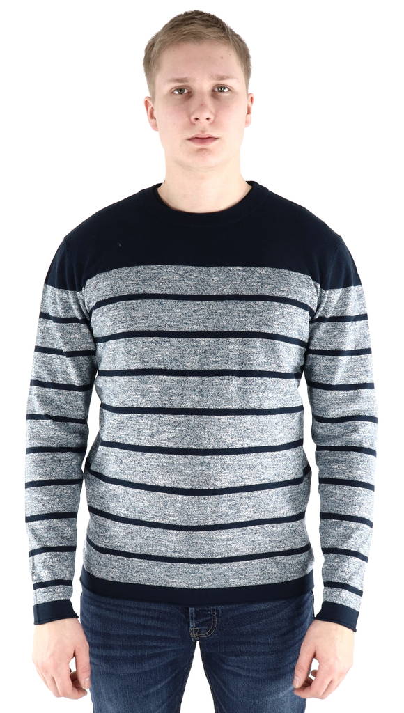 Jack&Jones Men's Sweater Jeans sky captain/strip - Men's knitwear - 127168 - 1