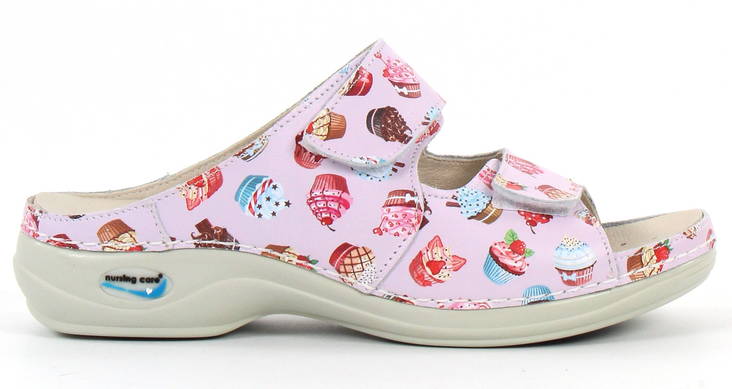 Nursing Care Machine Washable Work Shoes Leather Cupcakes09 - Women's work shoes - 122668 - 1