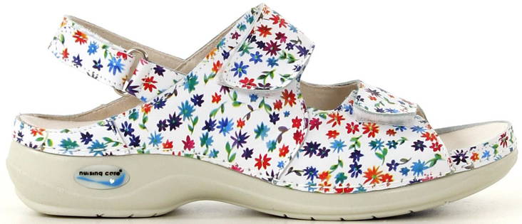 Nursing Care Machine washable sandals WG9F4 Flowers 2 - Women's work shoes - 115268 - 3