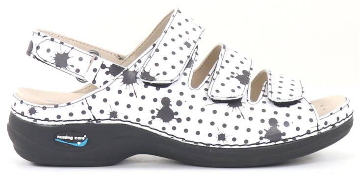 Nursing Care Machine Washable Sandals leather WG18F75 dots - Women's work shoes - 132518 - 1