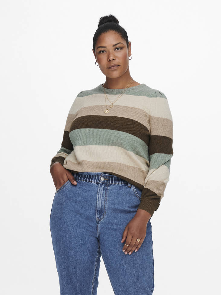 Only Carmakoma Sweater Karia hedge - Women's knitwear - 129128 - 1