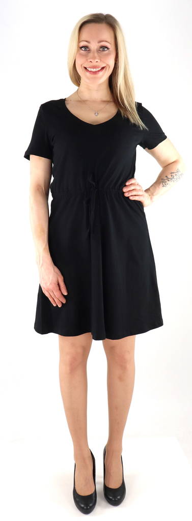 Only women's Dress v-neck short black - Dresses and tunics - 133448 - 1