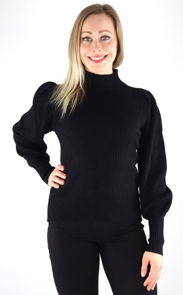 Only Sweater highneck, black - Women's knitwear - 132368 - 1