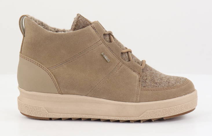 Pomar Ankle Boots Nova sand suede/felt - Women's ankle boots - 132048 - 1