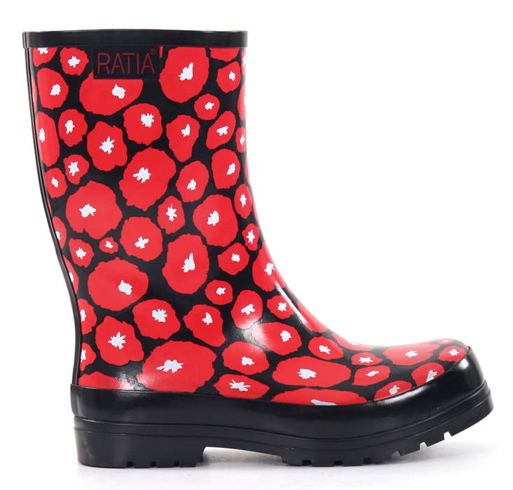 Ratia Rubber Boots Orvokit black/red - Women's rubberboots - 134398 - 1