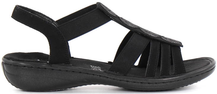 Rieker Sandals 60870-00, Black - Rieker women`s sandals - 125858 - 1