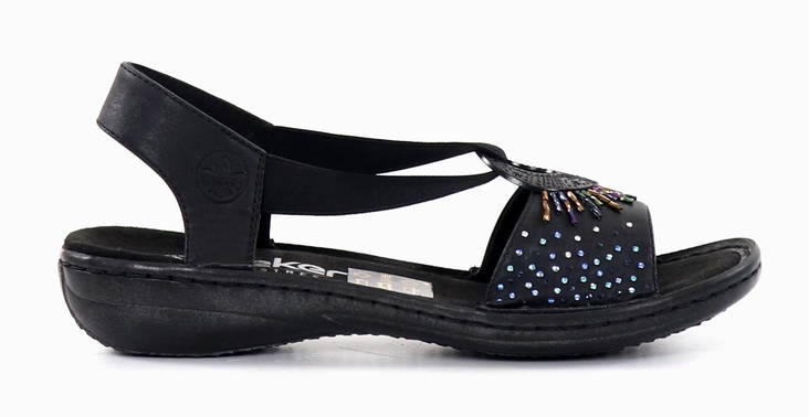 Rieker women's sandals 60880-00 black - Rieker women`s sandals - 135688 - 1