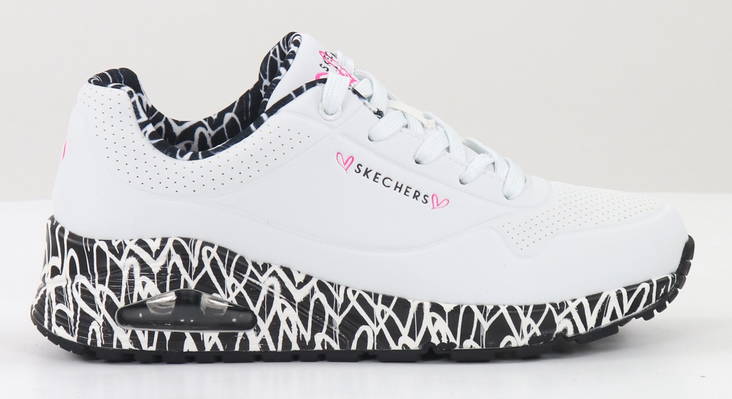 Skechers Sneakers 155506/WBK UNO LOVING LOVE, white - Skechers women`s sneakers - 132718 - 1