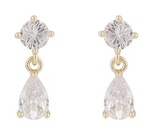 Snö of Sweden Earrings Ashley gold/clear - Earrings - 135288 - 1