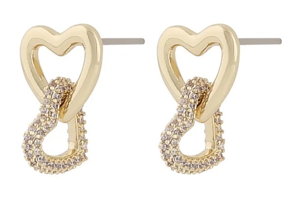 Snö of Sweden Earrings Brooklyn gold/clear - Earrings - 135298 - 1