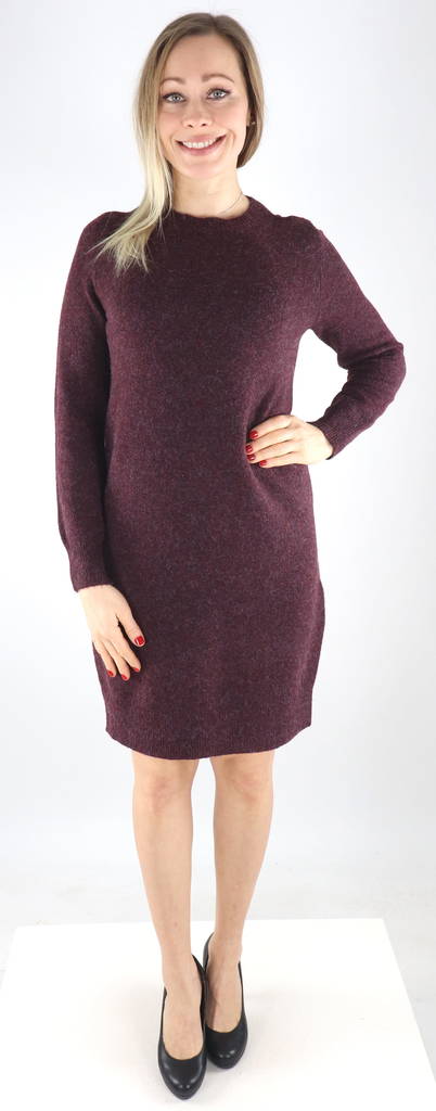 Vero Moda Knitted Dress Doffy winetasting - Women's knitwear - 132178 - 1