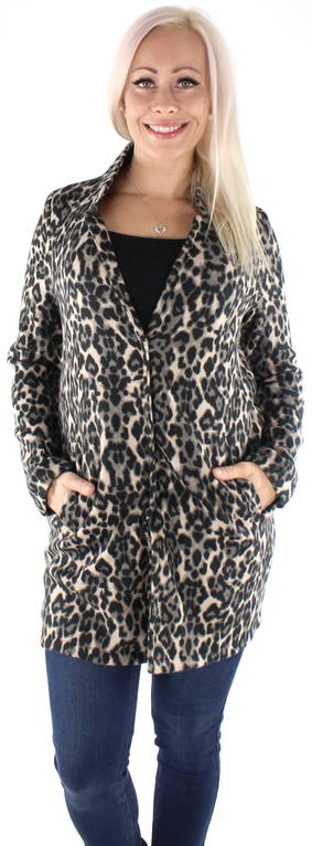 vero moda leopard coat