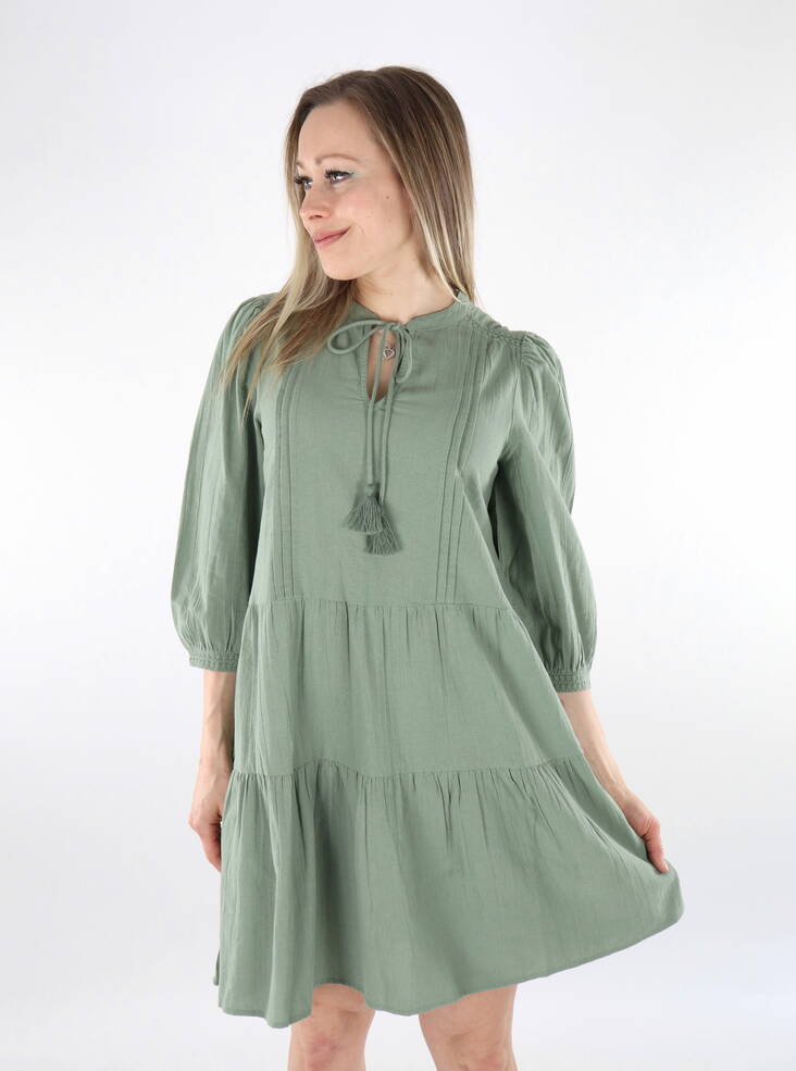 vero moda green dress Eadie Satin Cowl Back Dress