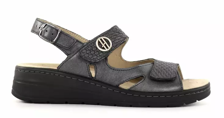 Hickersberger women's sandals with herbal sole 2544 9111 anthrazit - Women's work shoes - 136468 - 1