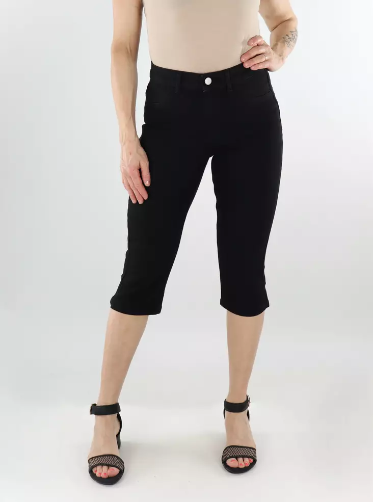 Vila stretchy capris Jeggy RW black - Women's shorts and capris - 138568 - 1