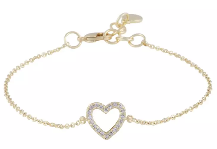 Snö of Sweden Bracelet Nisi heart gold/clear - Bracelets - 138638 - 1