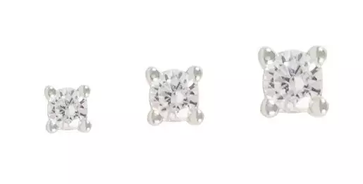 Snö of Sweden Earrings Siri mini silver/clear - Earrings - 138648 - 1