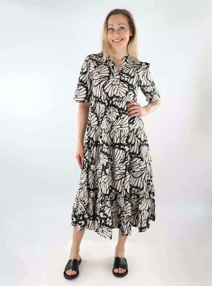 JDY dress Troya Midi tapioca/black - Dresses and tunics - 138758 - 1
