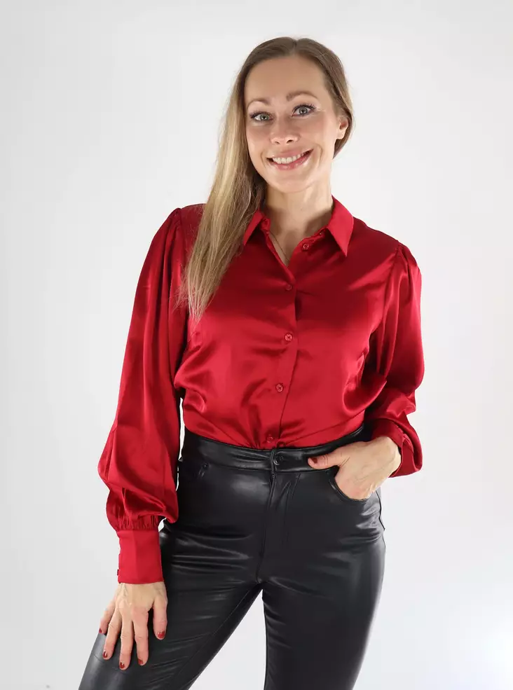 Vila women's dress shirt jester red - Women's shirts and blouses - 139208 - 1