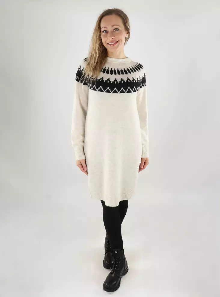 Vero Moda knitted dress Nordic birch/black - Women's knitwear - 139608 - 1
