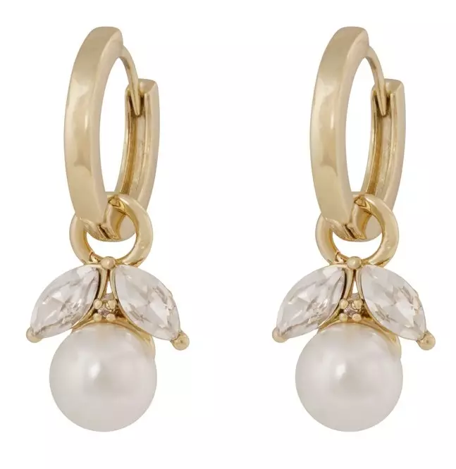 Snö of Sweden Earrings Eira pearl gold/white - Jewelry - 140048 - 1