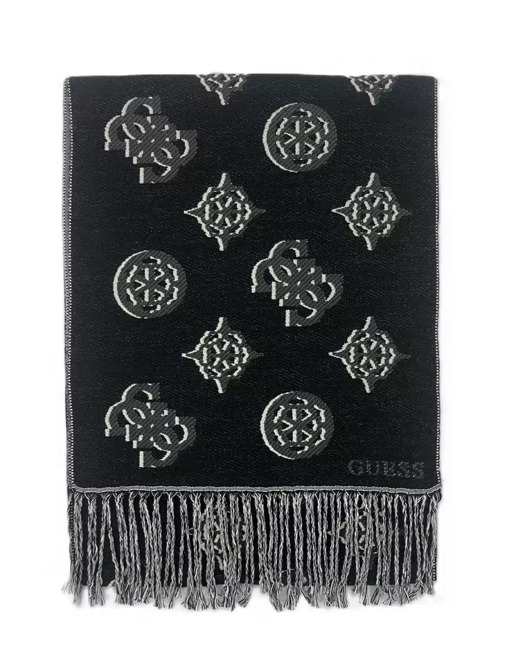 Guess Scarf AW5451VIS03 BLO black logo - Women's scarfs - 140078 - 1