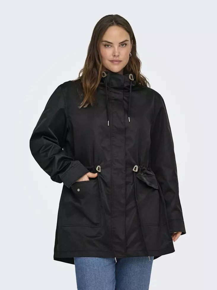 Only Carmakoma women's plus size coat Parka black - Women's light jackets - 140198 - 1