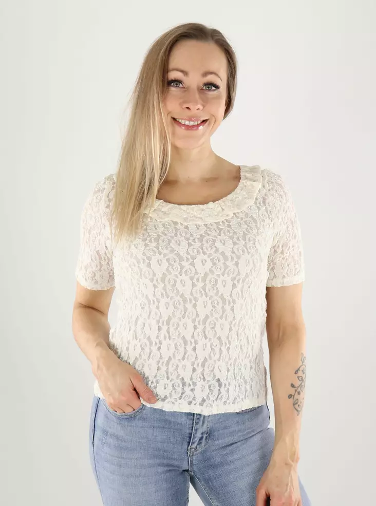 JDY t-shirt lace pristine - Women's T-shirts - 141088 - 1