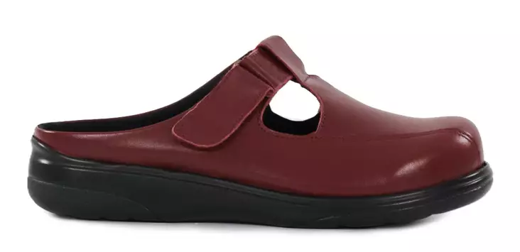 Ilves women's wide last leather mules 5007/A red - Women's mules - 140298 - 1