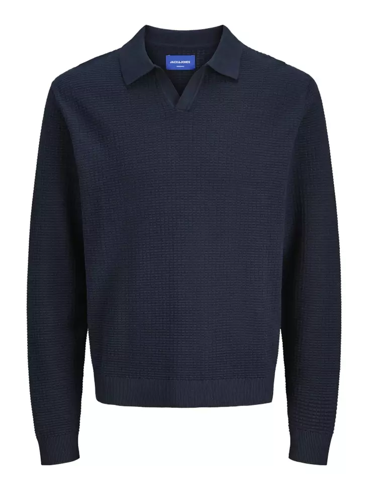 Jack&Jones men's sweater Greene polo sky captain - Men's knitwear - 139818 - 1