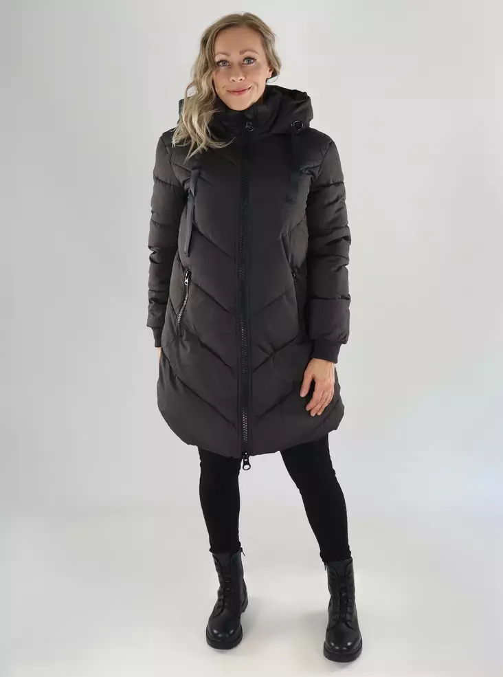 JDY Winter Jacket JDYSKYLAR LIFE HOOD JACKET chocolate torte - Women's winter jackets - 141698 - 1