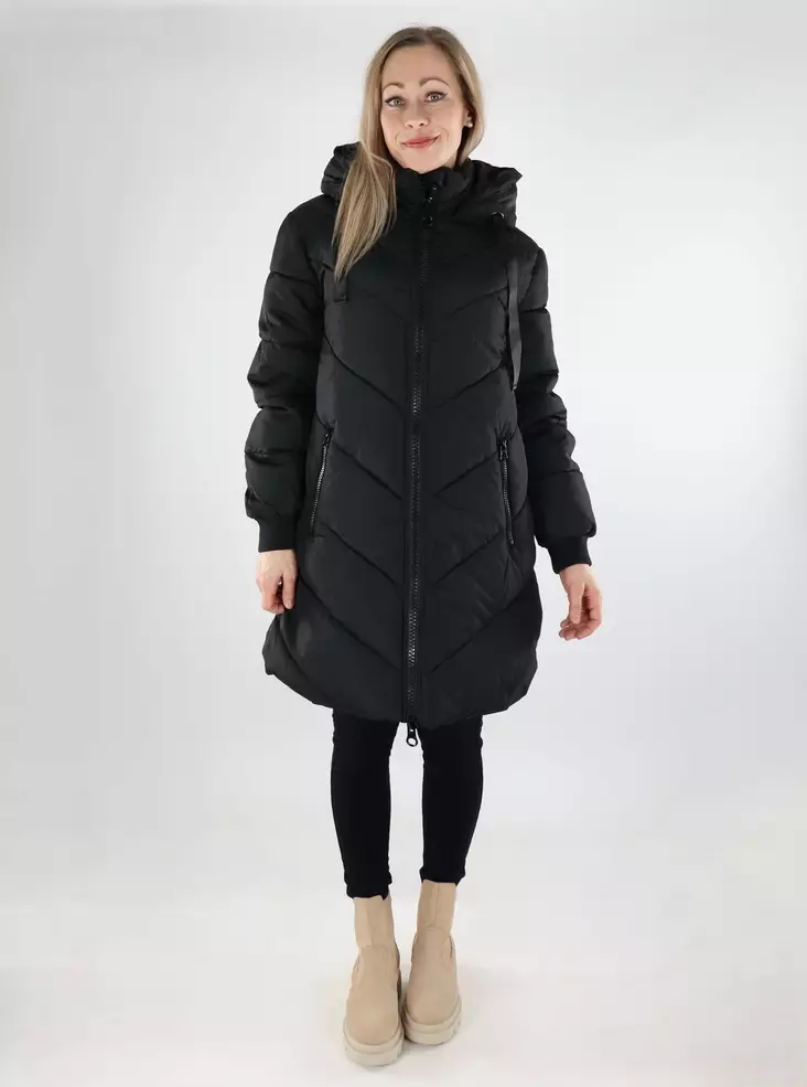 JDY women's coat Padded Hood black - Women's winter jackets - 137358 - 1