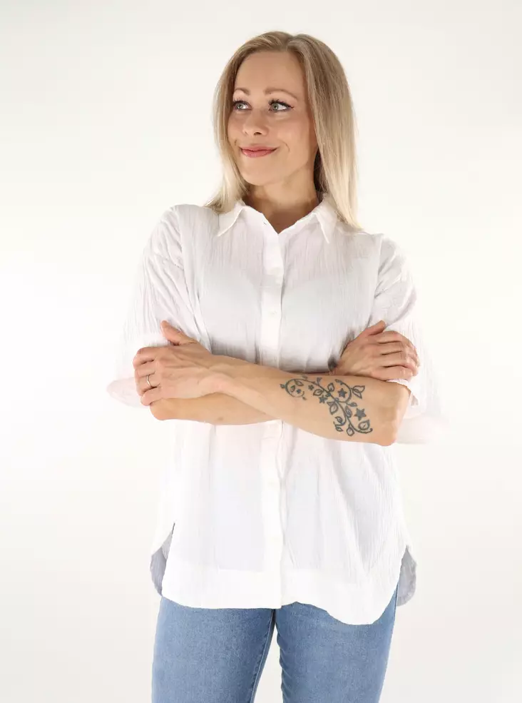 JJXX women's short-sleeved dress shirt muslin white - Women's shirts and blouses - 136378 - 1
