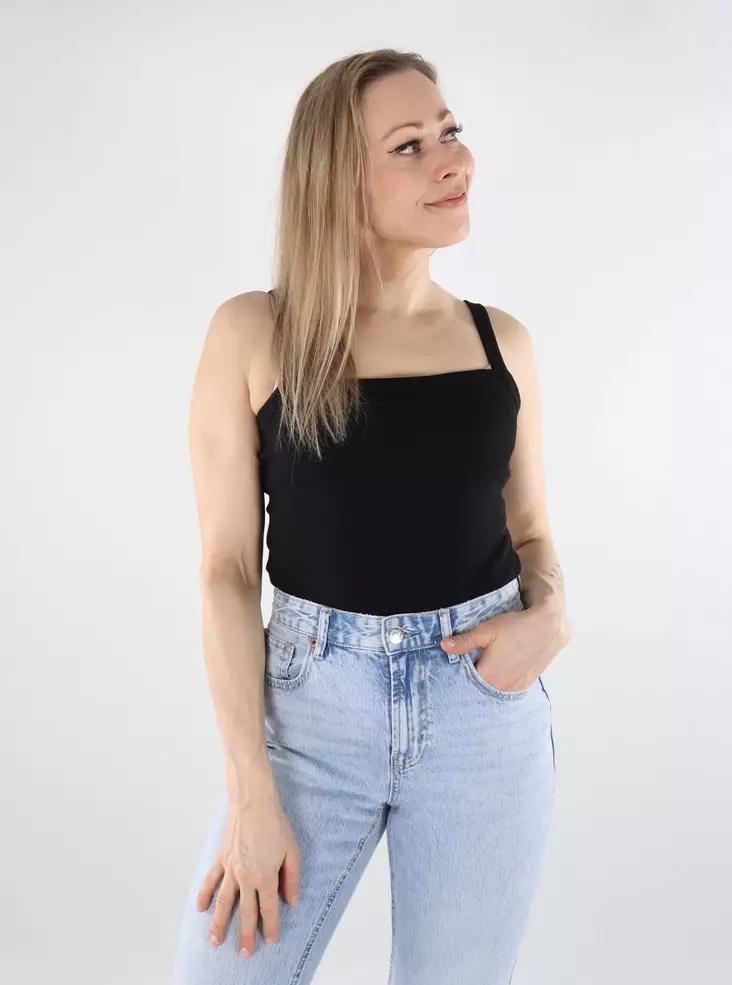 JJXX women's ribbed top JXFIFI Rib black - Women's tank tops - 138108 - 1