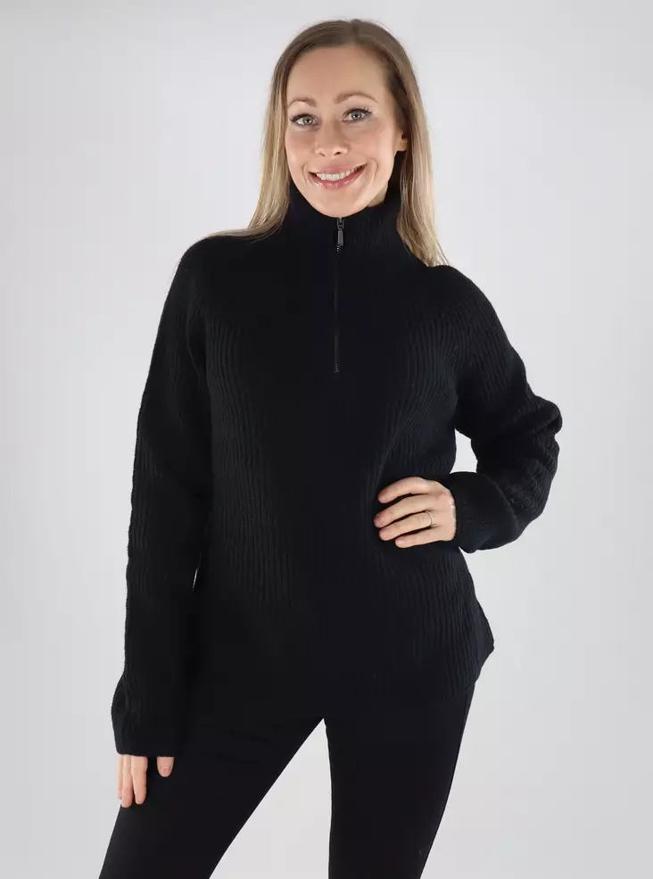 Northoutdoor women's merino wool sweater Magnolia charcoal - Women's knitwear - 139728 - 1