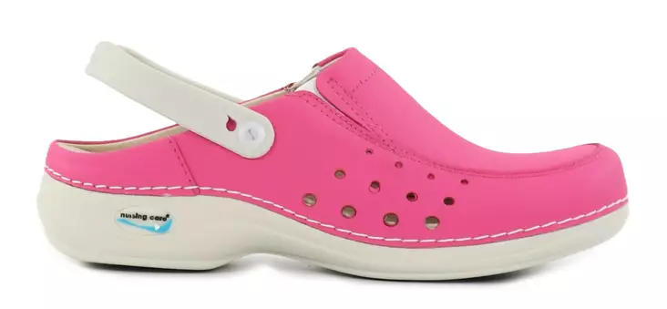 Nursing Care Machine Washable Genuine Leather Work Shoes WG4AP09 Fuchsia - Women's work shoes - 115448 - 1