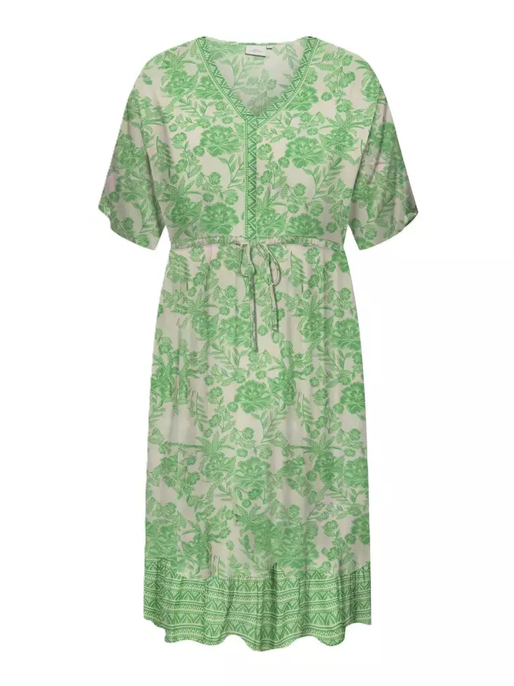 Only Carmakoma plus size dress V-Neck birch/pailsey - Dresses and tunics - 138348 - 1