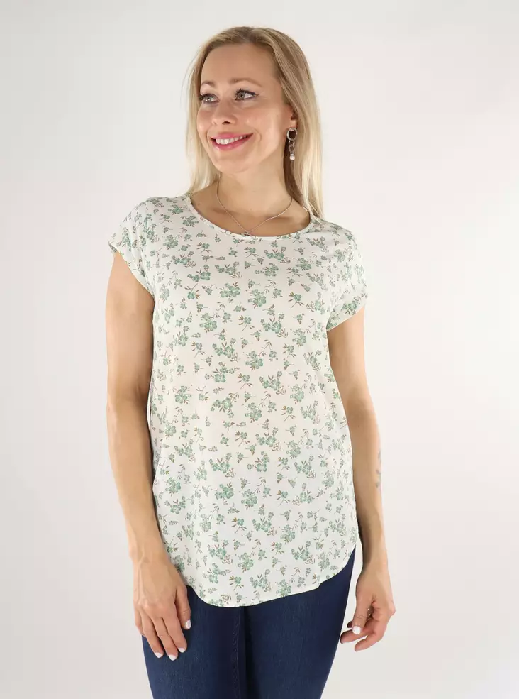Only T-shirt Nova lux hemlock/555 Flora - Women's T-shirts - 136448 - 1