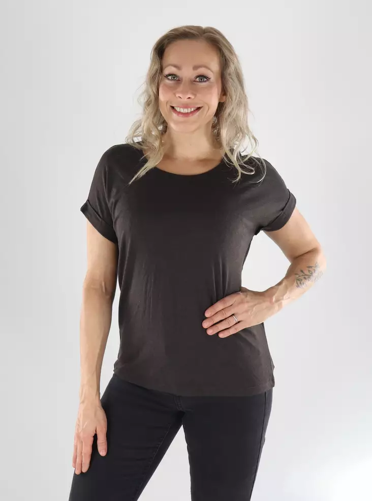Only T-shirt ONLMOSTER S/S O-NECK TOP java/melange - Women's T-shirts - 141548 - 1