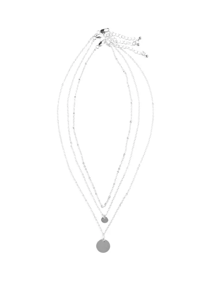 Pieces 3-pack necklace set Fiona Necklace silver/st1 - Necklaces - 138728 - 1