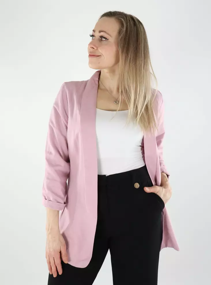 Pieces women's linen blend Blazer dawn pink - Women's jackets and blazers - 140498 - 1