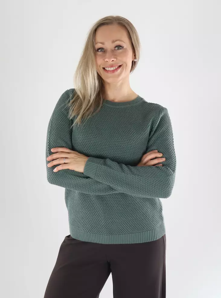 Vila sweater o-neck balsam green - Women's knitwear - 141528 - 1