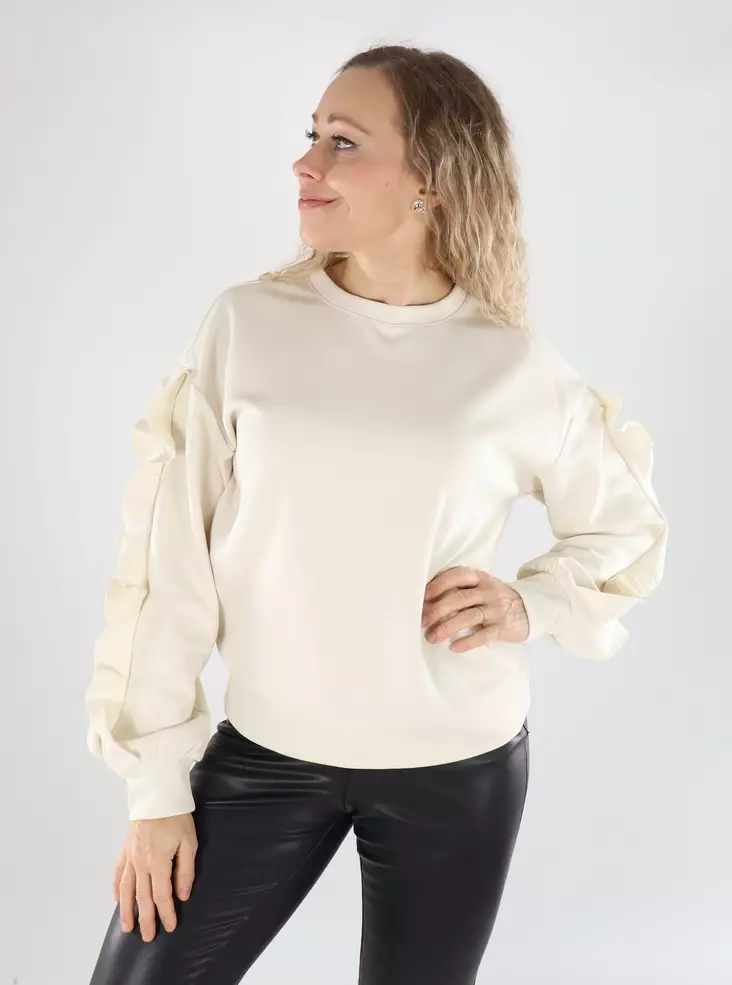 Vila women's sweater Flounce birch - Women's long sleeved shirts - 139458 - 1