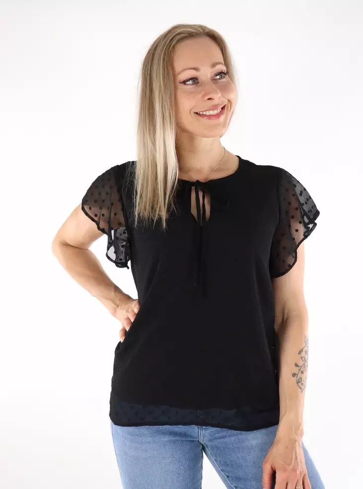 Vila women's top V-neck black - Women's tank tops - 136408 - 1