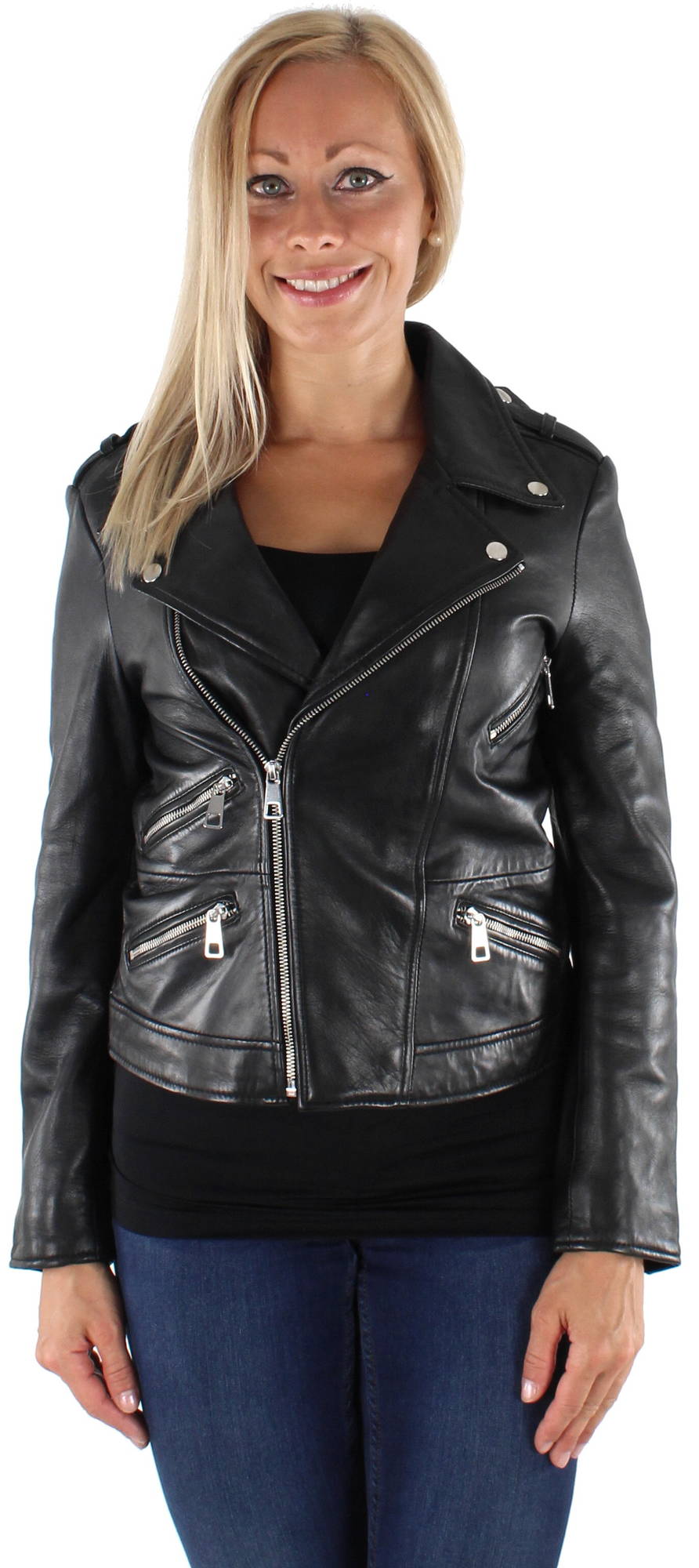 Only Leather Jacket Rocky, Black - Stilettoshop.eu Webstore