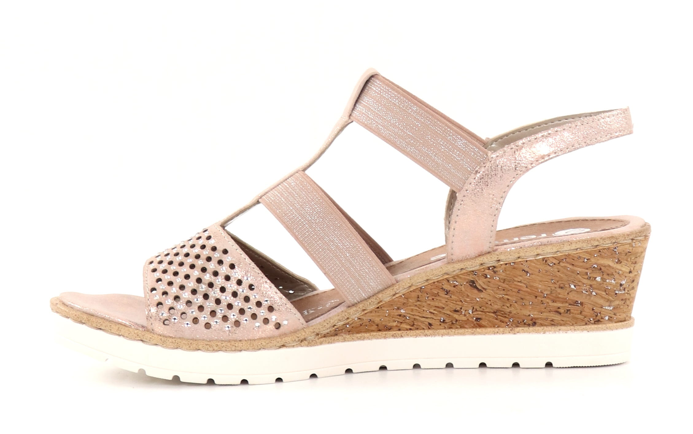 rieker rose gold sandals