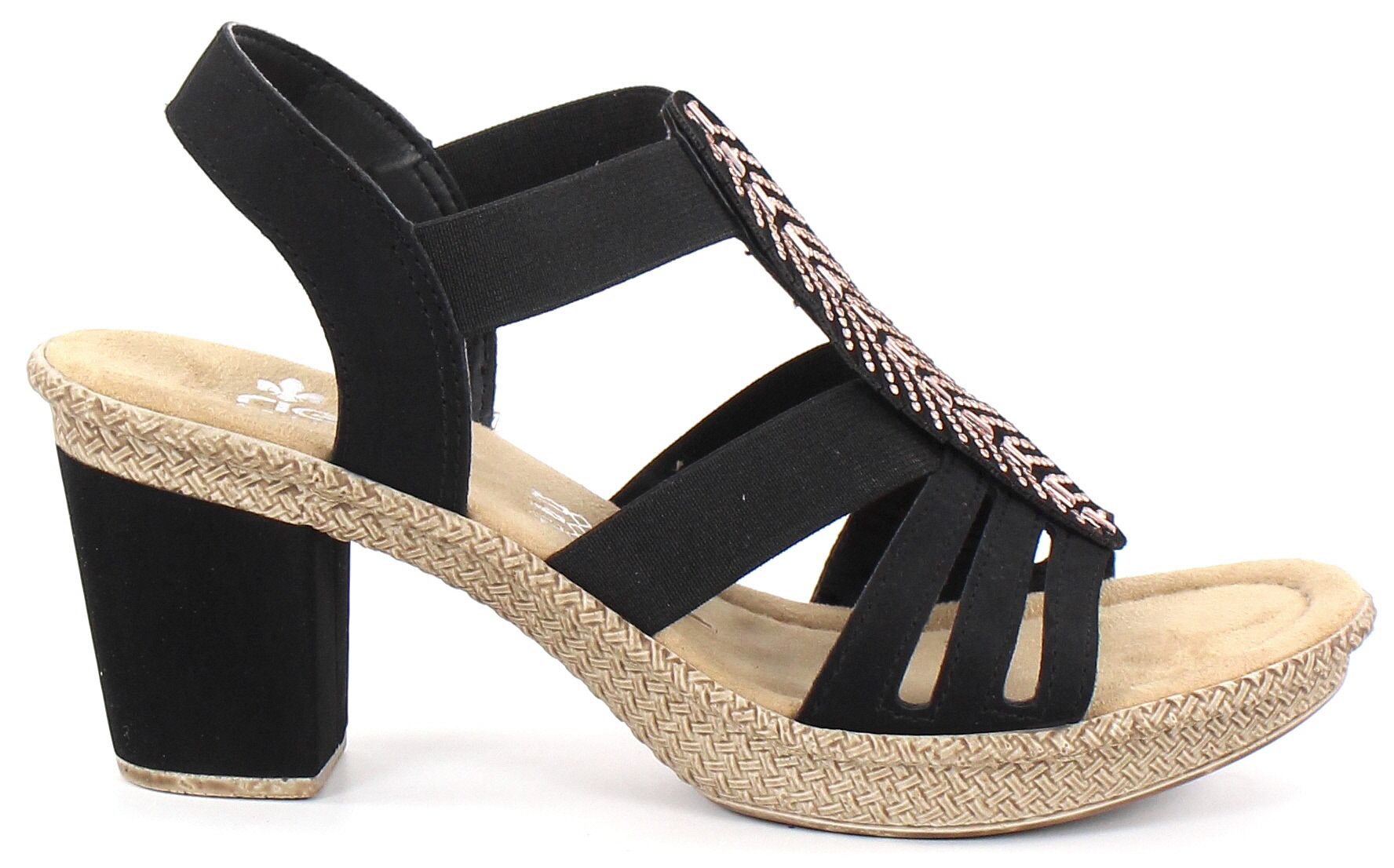 rieker sandals black